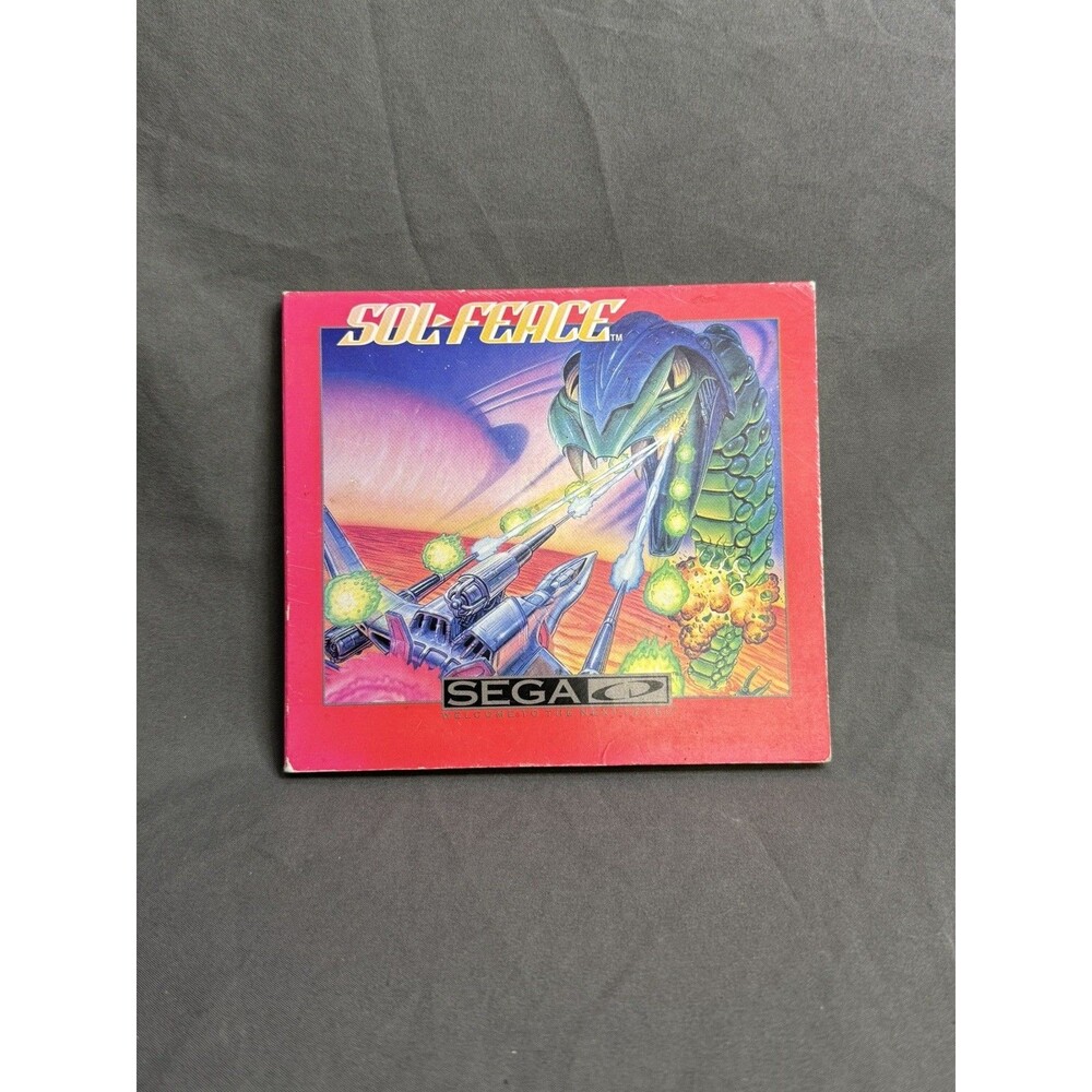 Sol-Feace (Sega CD, 1992) w/ Case No Manual